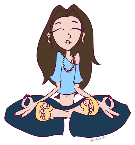 Ilustrație: Ana meditând